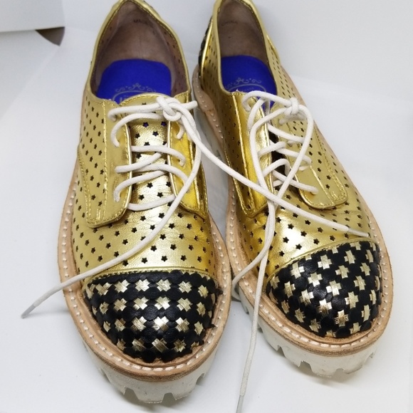 Jeffrey Campbell Shoes - Jeffrey Campbell Ibiza gold perforated loafers 6